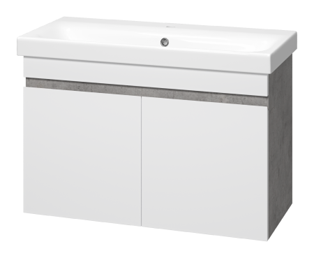 Тумба под раковину Misty Ронда 80 белая глянцевая П-Рон-01080-0521 - 0