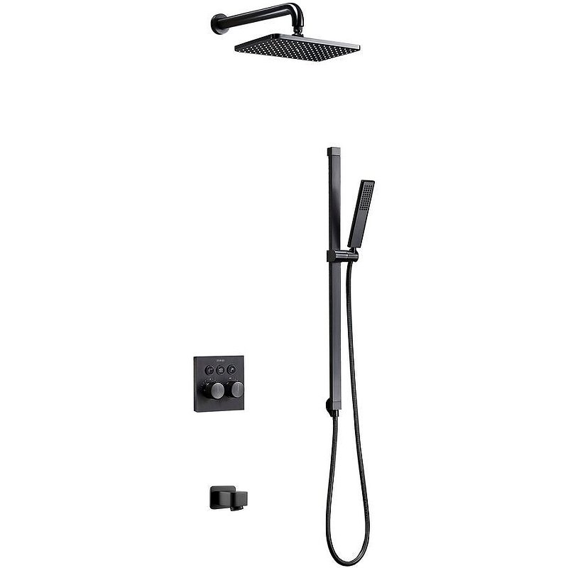 Душевой комплект встраиваемый Black&White Universell черный 7567GM - 0