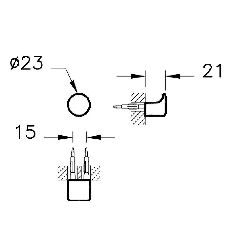 Крючок компактный Vitra Eternity by Sebastian Conran глянцевый хром A44883 - 2