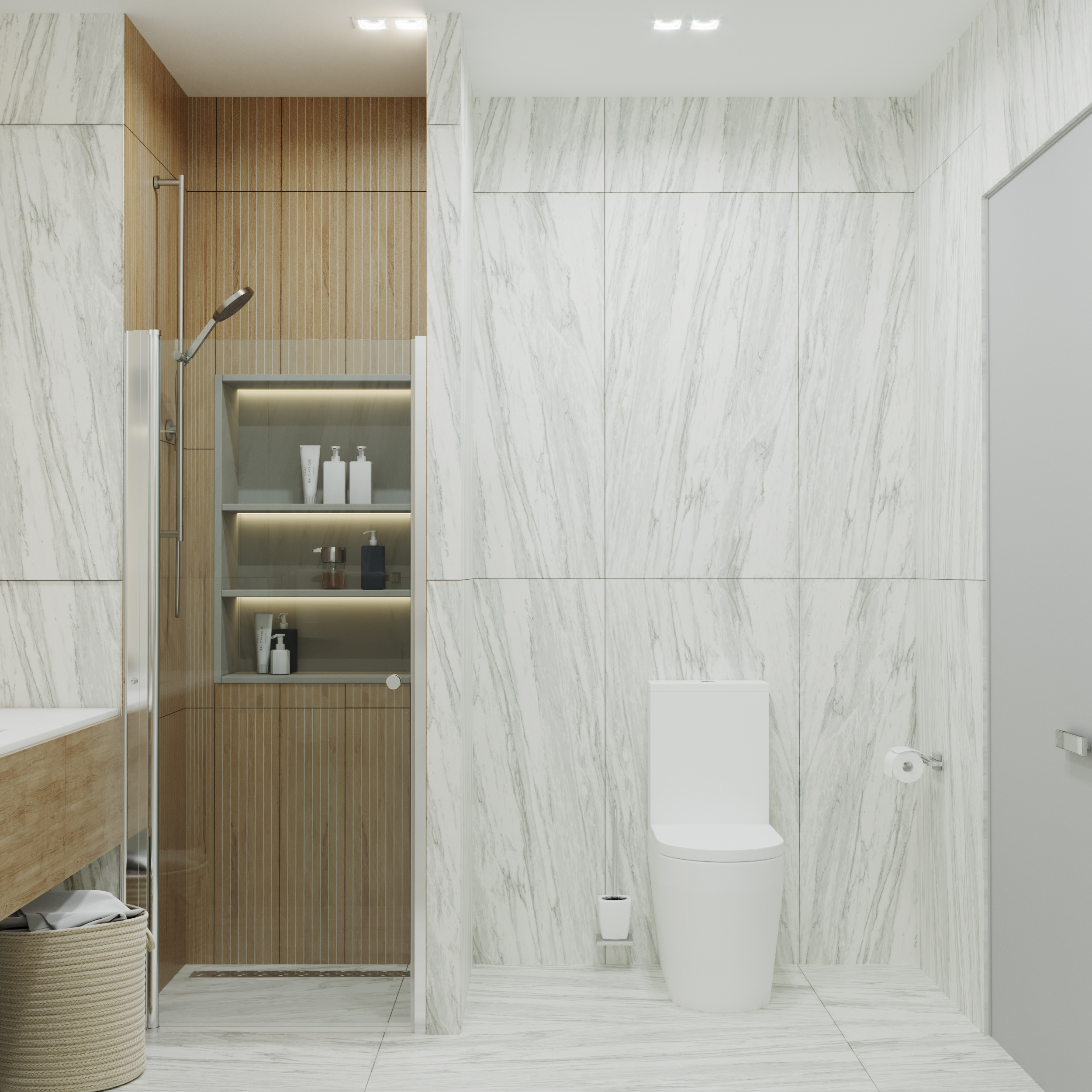 Душевая дверь в нишу DIWO Анапа 70х185, профиль хром глянец Щ0000055501 - 2