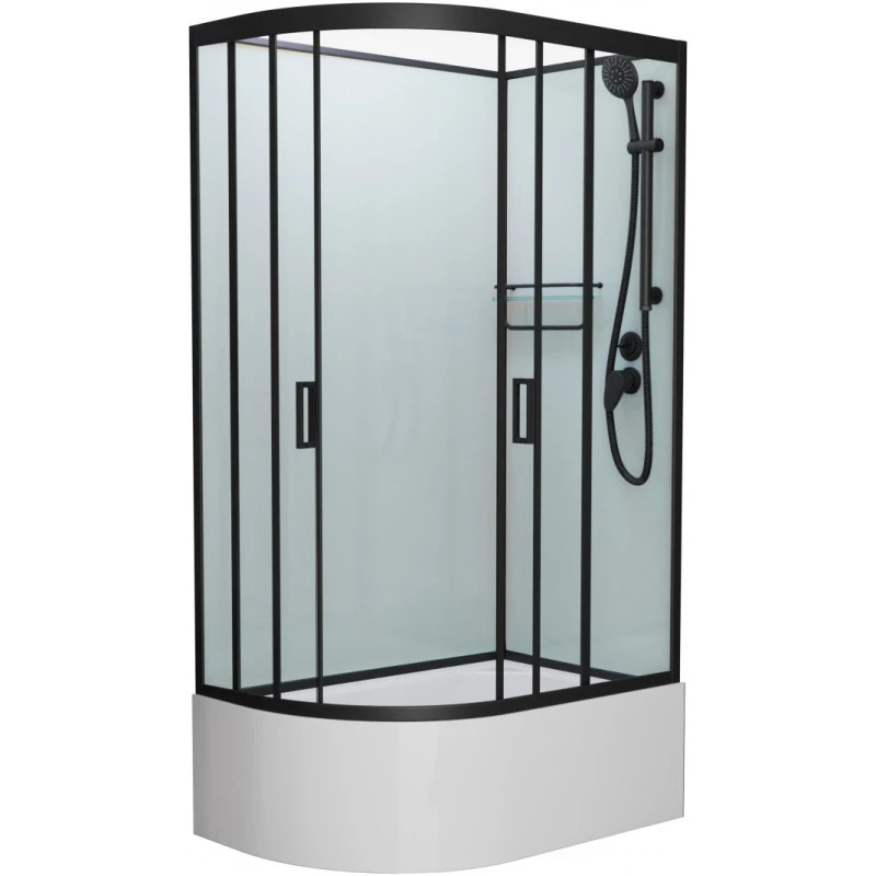 Душевая кабина Frank 120х80 черная стекло матовое 20077 - 0