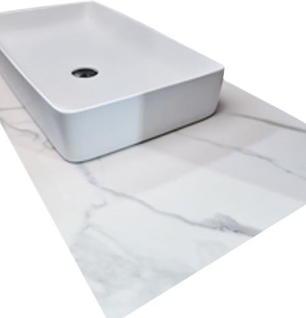 Столешница Armadi Art NeoArt Solid Glass Calacatta 80 белый 877-080 - 0