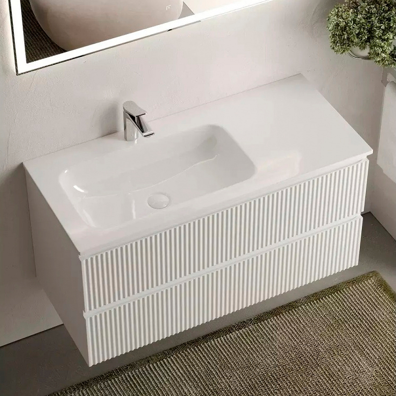 Тумба под раковину Sancos Snob R левая 99х44 белая SNR100LW - 1