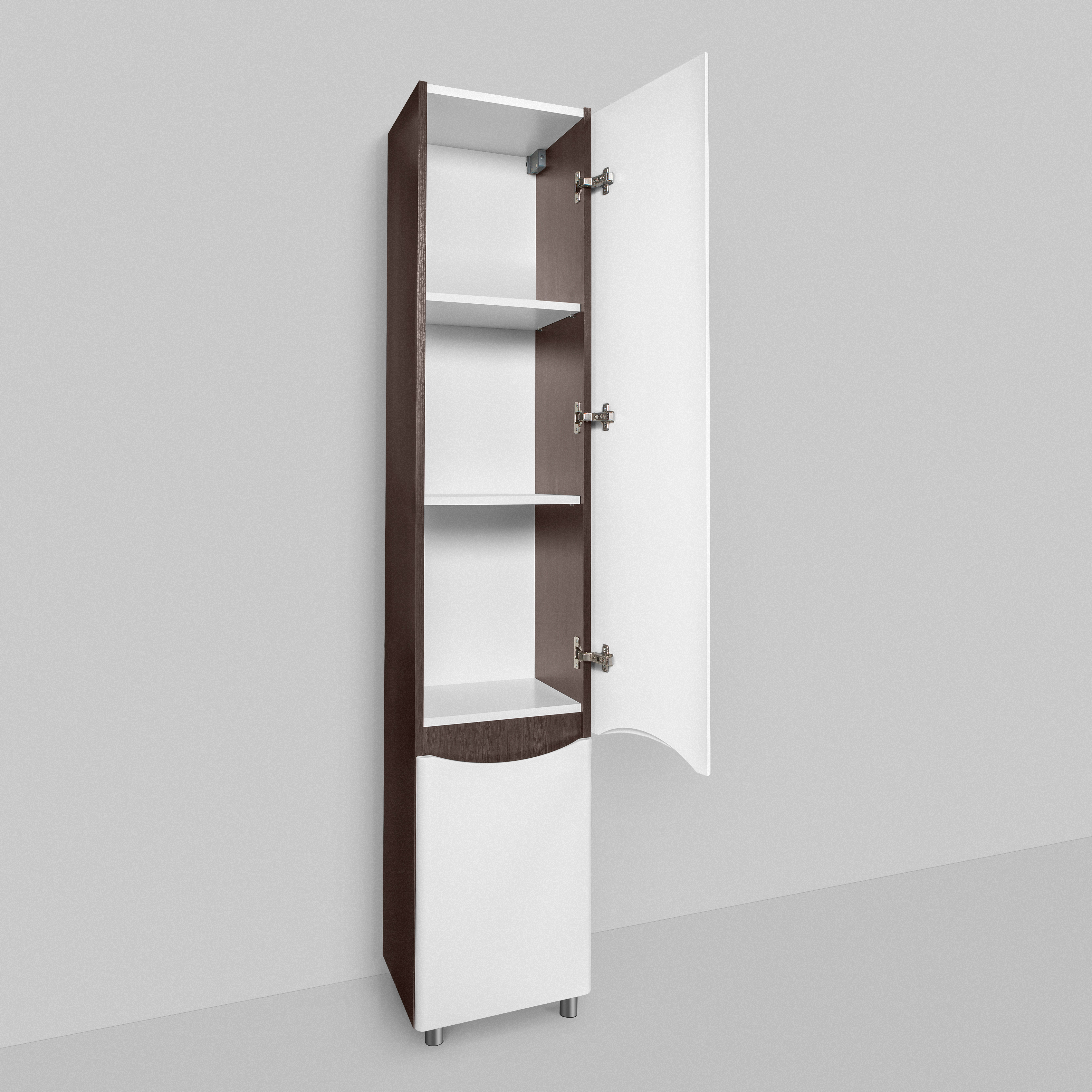 Шкаф-пенал AM.PM Like 35 R напольный, белый глянец, венге M80CSR0356VF - 2