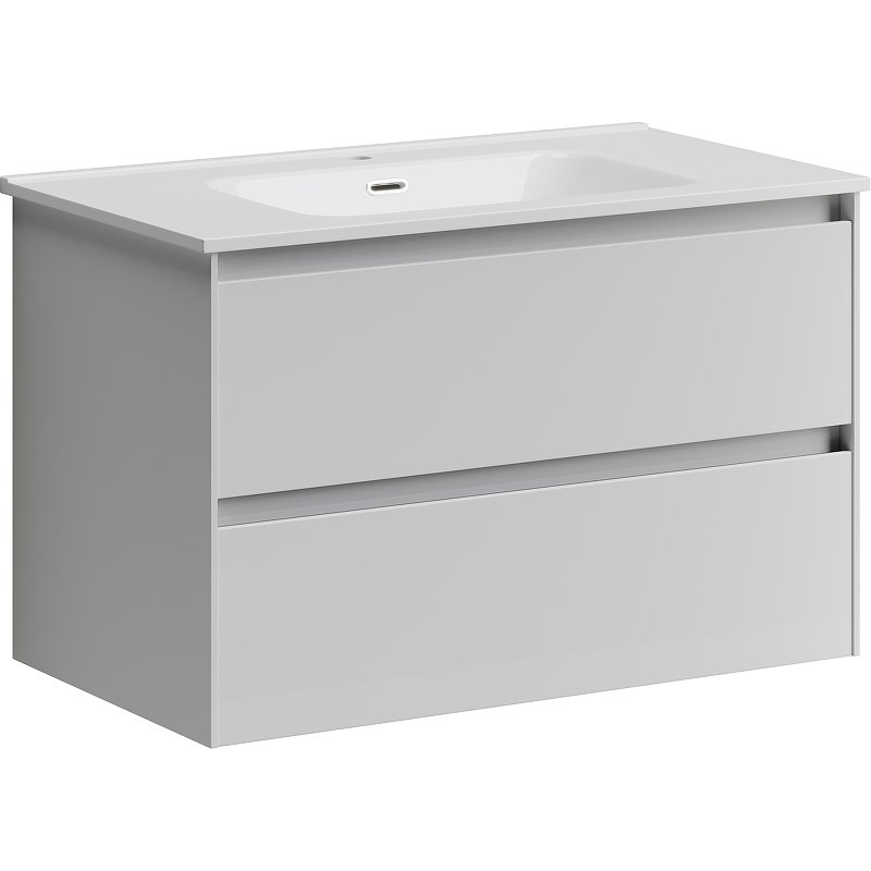 Тумба под раковину подвесная Sancos Cento 80 белая глянцевая CN80W - 0