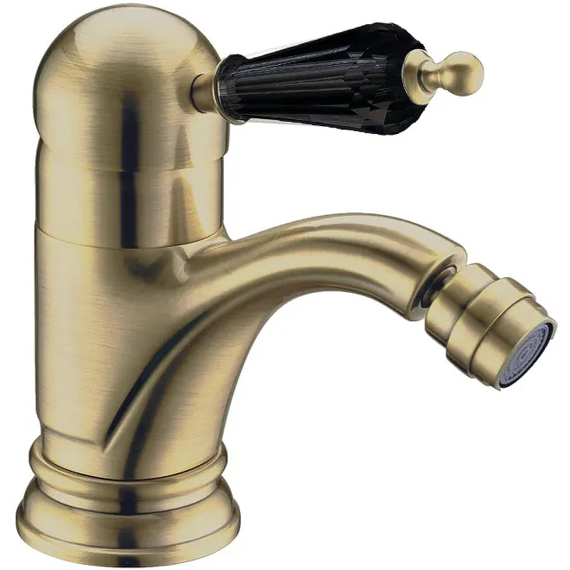 Смеситель для биде Boheme Medici бронза с черным кристаллом Swarovski 306-BSW - 0