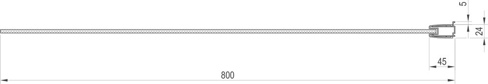 Шторка на ванну Ravak PVS1-80 Transparent, профиль черный 79840300Z1 - 2