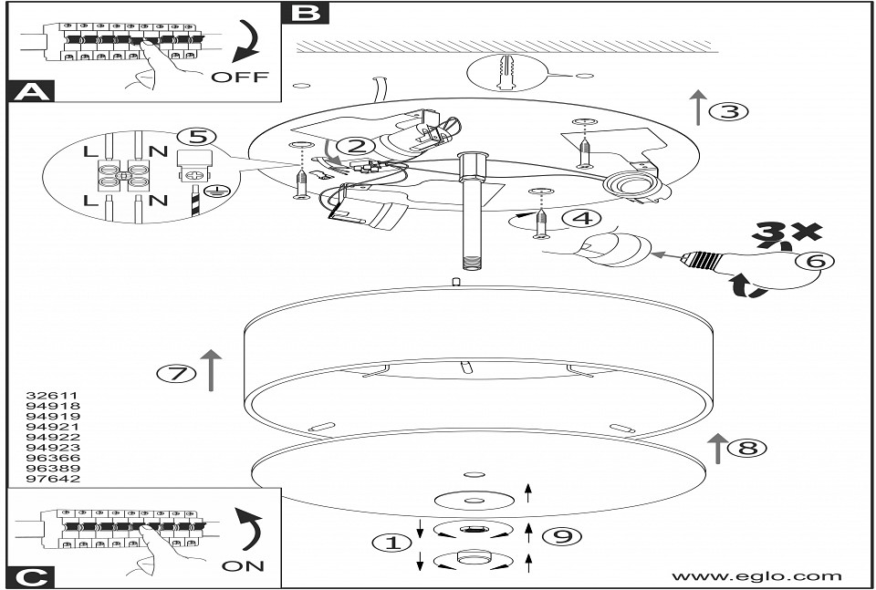 Накладной светильник Eglo ПРОМО Viserbella 97642 - 1