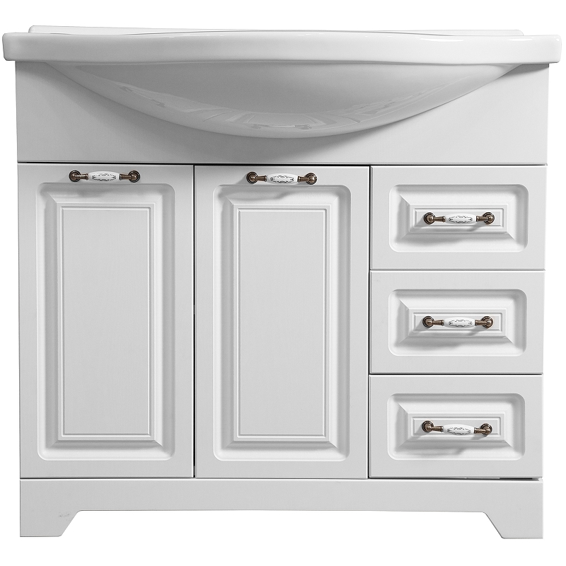 Тумба под раковину Stella Polar Кармелла Эльбрус 90 белый SP-00000175 - 1