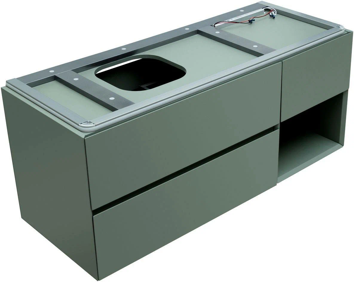Тумба под раковину Allen Brau Infinity 120 L серо - зеленый матовый 1.21005.CGM - 7