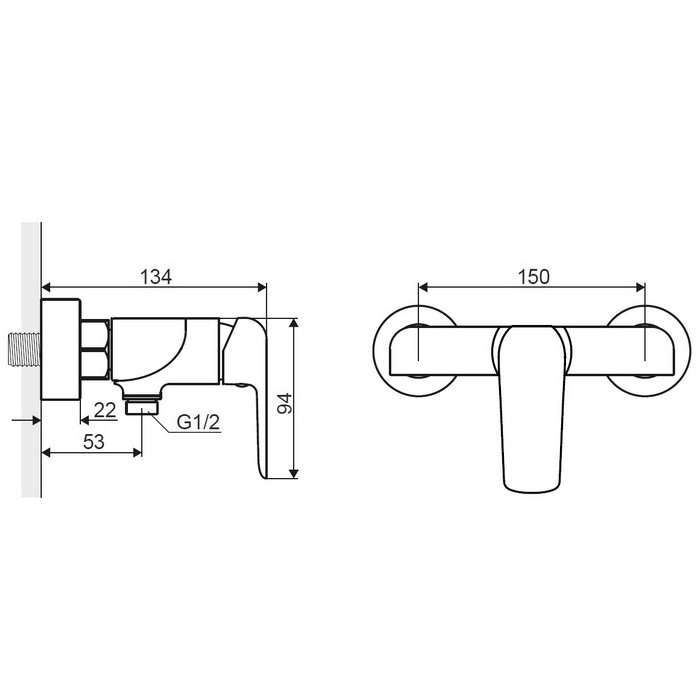 Смеситель для душа Excellent Clever хром ARAC.4108CR - 1