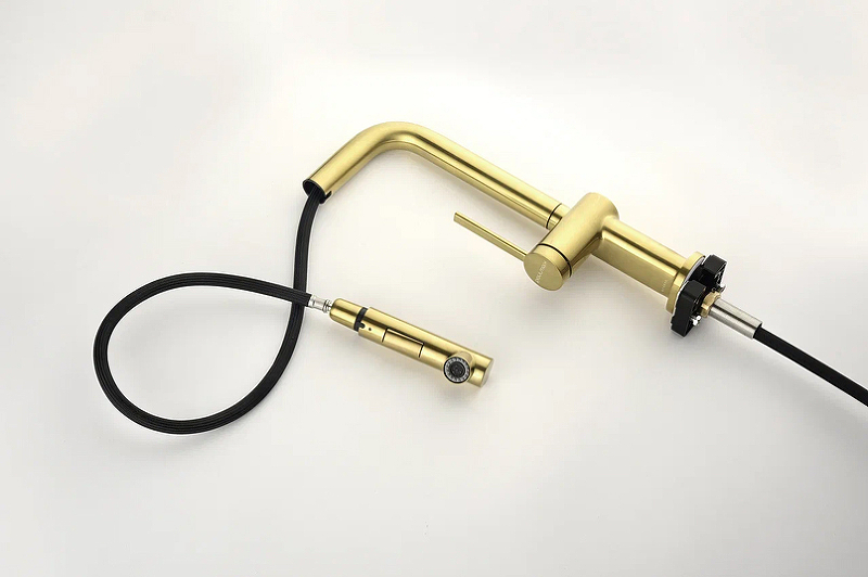 Смеситель для кухни Paulmark Neo светлое брашированное золото Ne214419-SBG - 16