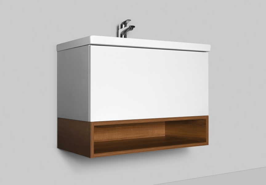 Тумба для комплекта Am.Pm Gem 60 белый глянец, с 1 ящиком M90FHX06021WG - 3