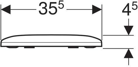 500.236.01.1 Geberit Smyle Сиденье для унитаза с механизмом плавного закрывания SoftClose, крепление сверху - 4