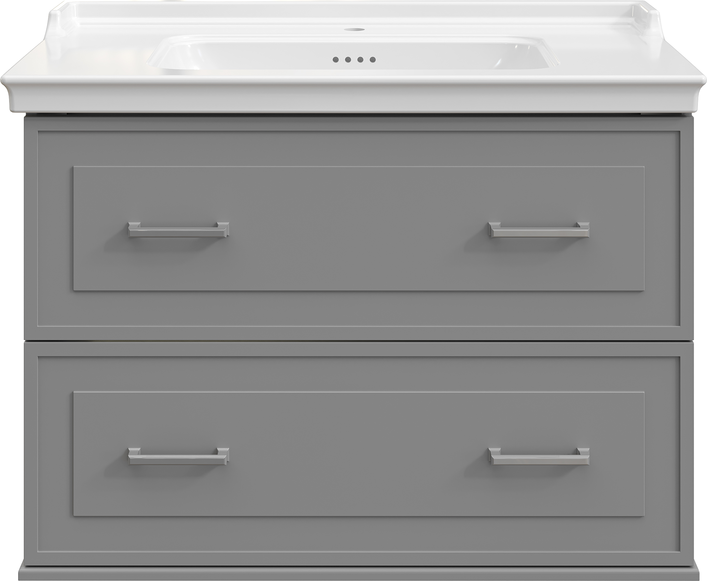 Мебель для ванной STWORKI Хадстен 100 cерая, подвесная, из МДФ, российская (гарнитур, комплект) 540925 - 7