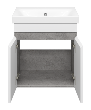 Тумба с раковиной Misty Ронда 50 бело-серая УТ000013332 - 1