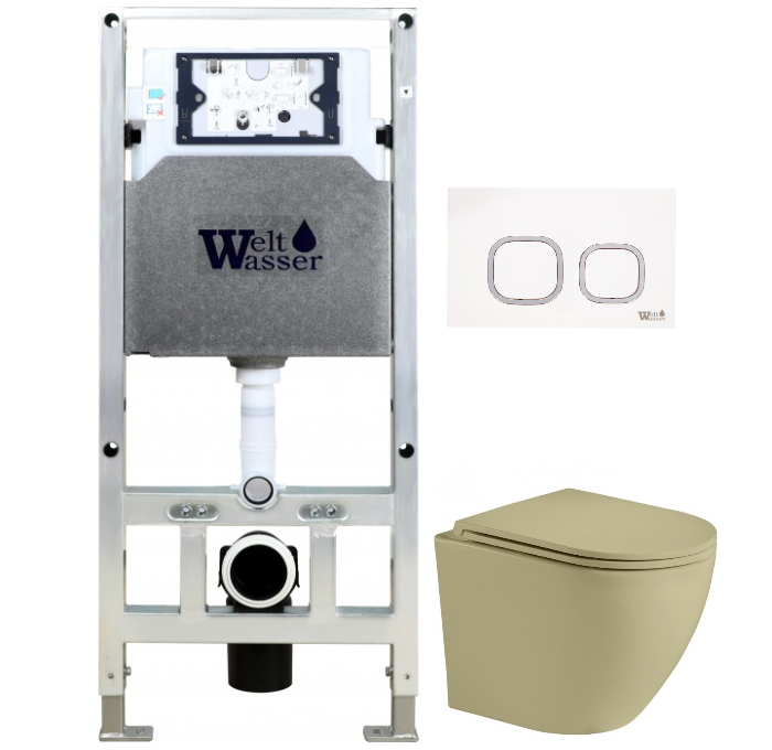 Комплект Weltwasser AMBERG 506 ST + MERZBACH 004 MT-GN + AMBERG RD-WT  10000006906 - 0