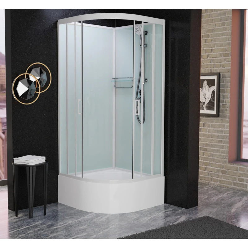 Душевая кабина Frank 90х90 белая стекло матовое 20033 - 2