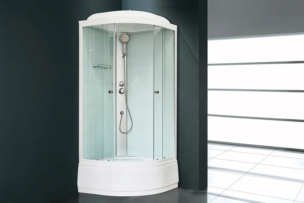 Душевая кабина Royal Bath CK 90x90 стекло прозрачное профиль белый RB90CK5-WT - 1