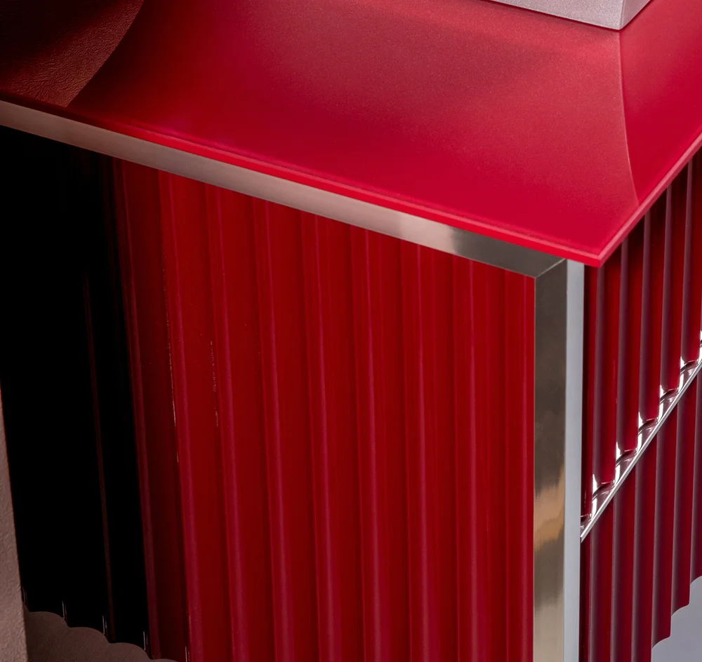 Тумба под раковину чашу Boheme Armadi Art Monaco 100 бордо глянец - хром 867-100-RCR - 3