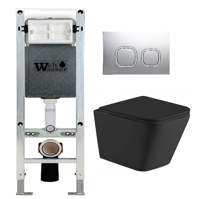 Комплект Weltwasser AMBERG 350 ST + GELBACH 004 MT-BL + AMBERG RD-MT CR  10000006516 - 0