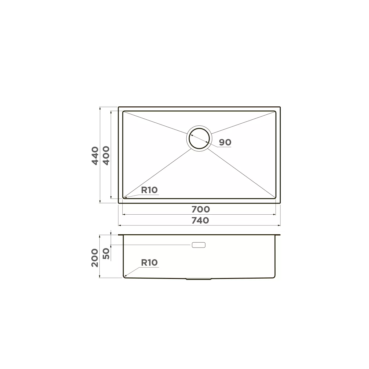 Мойка кухонная Omoikiri Taki нержавеющая сталь  4993497 - 1