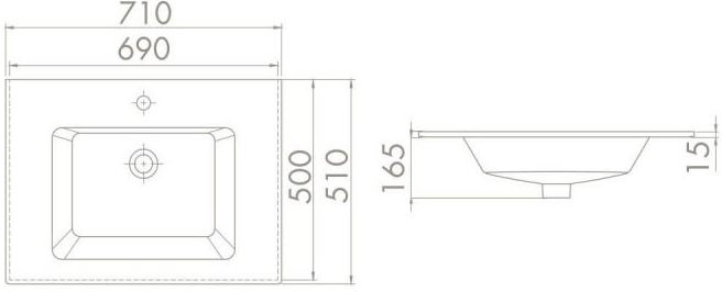 Мебельная раковина Opadiris CeraStyle Ibiza 71 050200-u-01 - 4
