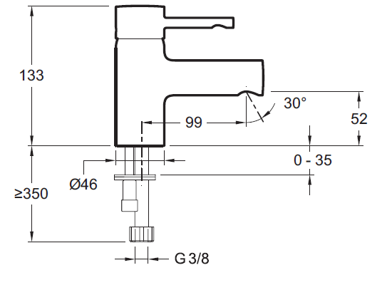 Смеситель Jacob Delafon Cuff E98297-CP для раковины - 1