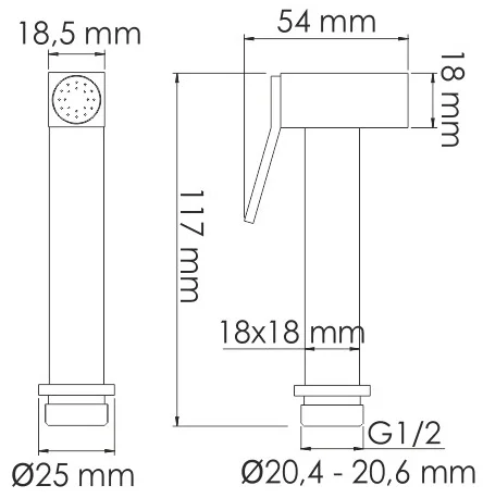 Гигиенический душ Wasserkraft Aisch золото матовый А55094 - 9