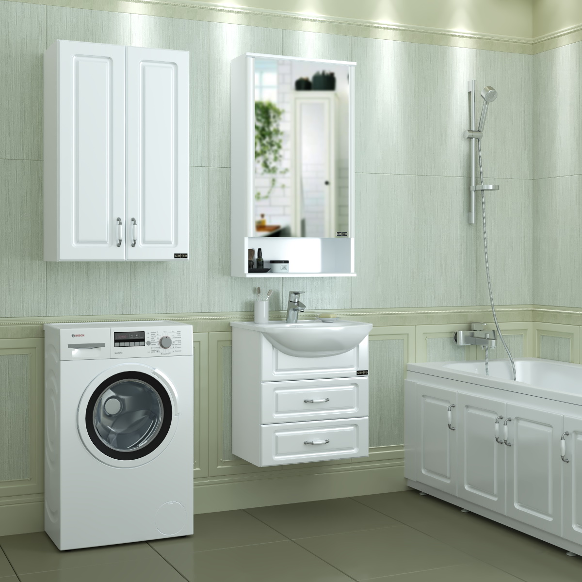 Тумба с раковиной подвесная Санта Верона 50 белый - 2