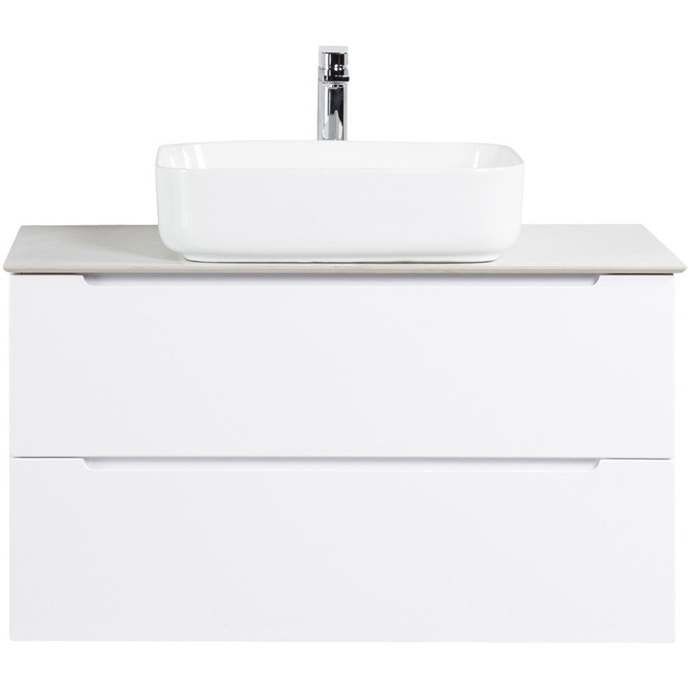 Тумба со столешницей и раковиной BelBagno Etna 100 белый матовый - 0