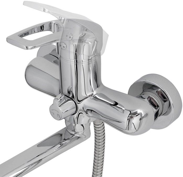 Смеситель для ванны с длинным изливом с керамическим дивертором Carlow Plus, IDDIS, CRPSBL2i10WA - 2