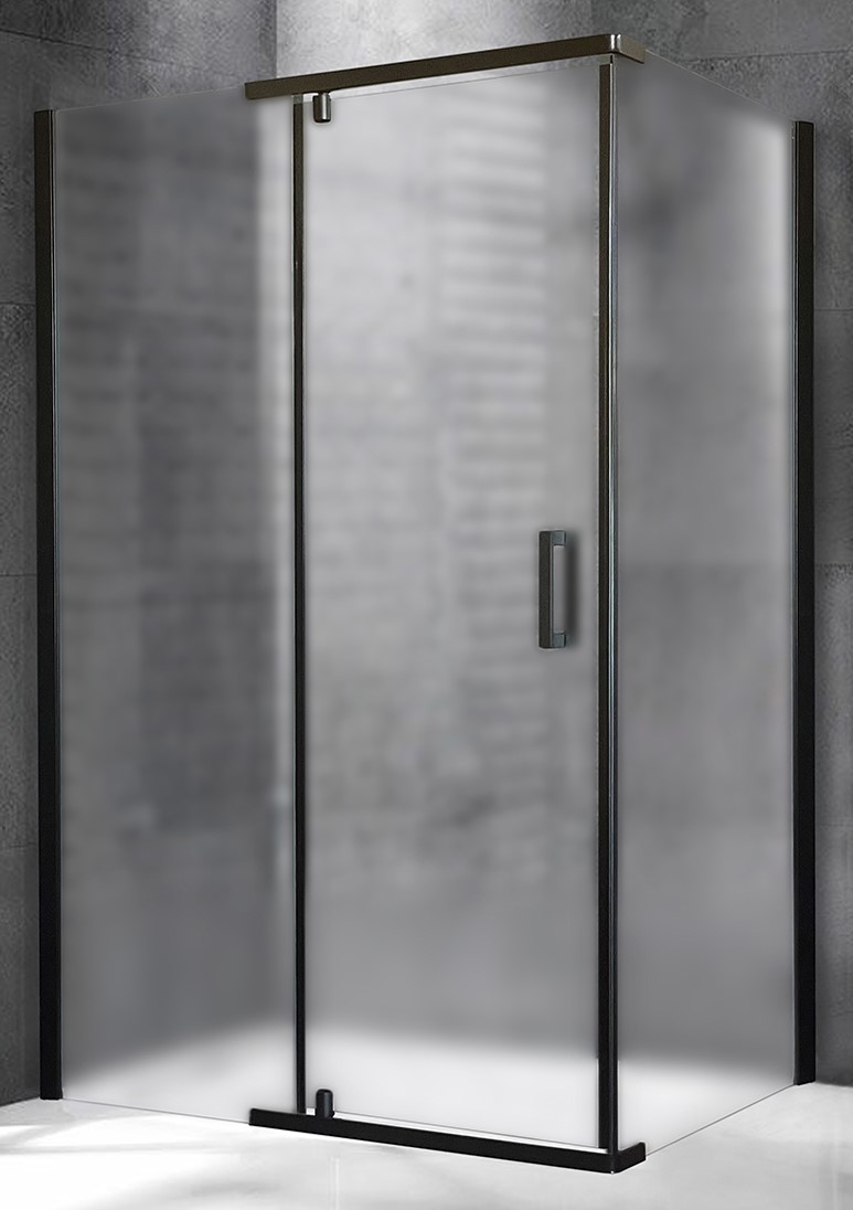 Душевой уголок Royal Bath HPVD 110х70 профиль черный стекло матовое RB7110HPVD-C-BL - 0