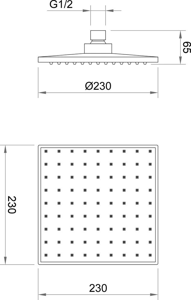 Верхний душ Berges Nardis хром 072001 - 1