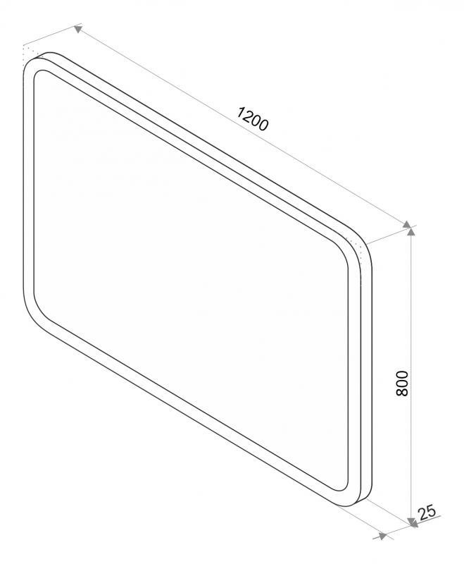 Зеркало Misty Стайл 120х80 с подсветкой ЗЛП469 - 1