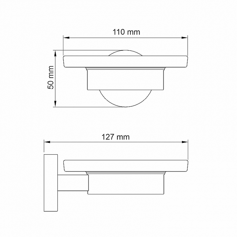 Мыльница WasserKRAFT Asphe подвесная розовое золото K-77729 - 2