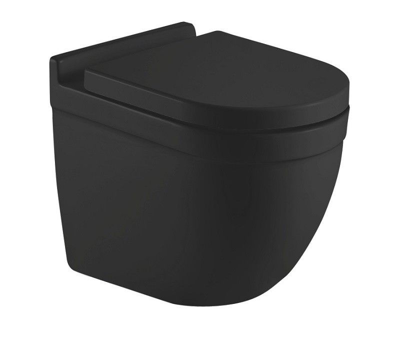 Унитаз подвесной Ceramalux черный, матовый, смыв AquaBlade  2198MB - 1