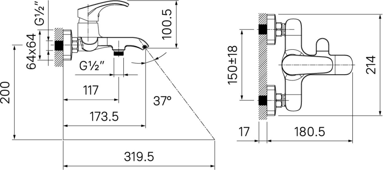 Смеситель IDDIS Joker для ванны с душем JOKSB00i02WA - 3