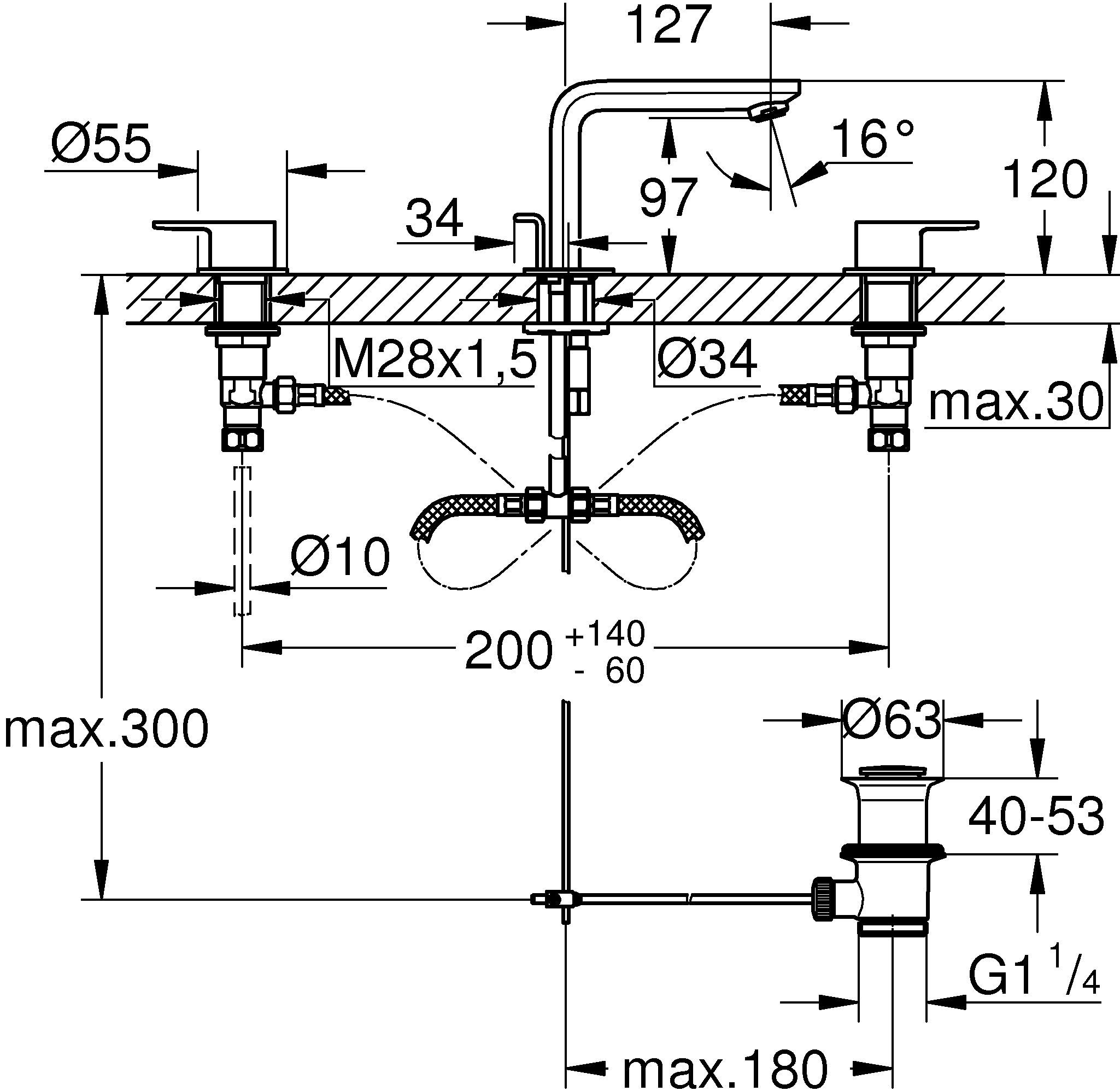 Смеситель Grohe Lineare New 20304001 для раковины - 1