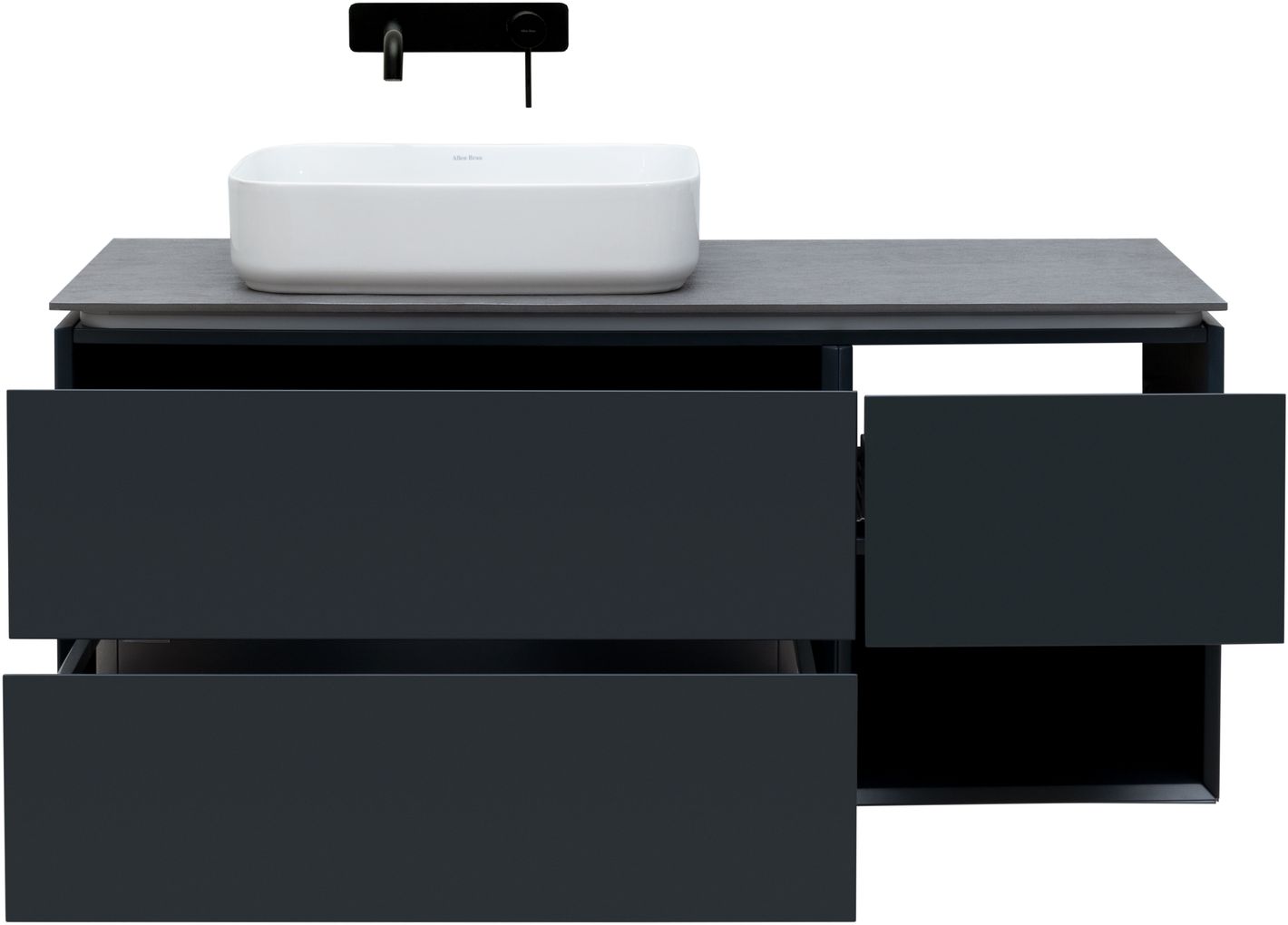 Тумба под раковину Allen Brau Infinity 120 L черный матовый 1.21005.AM - 4