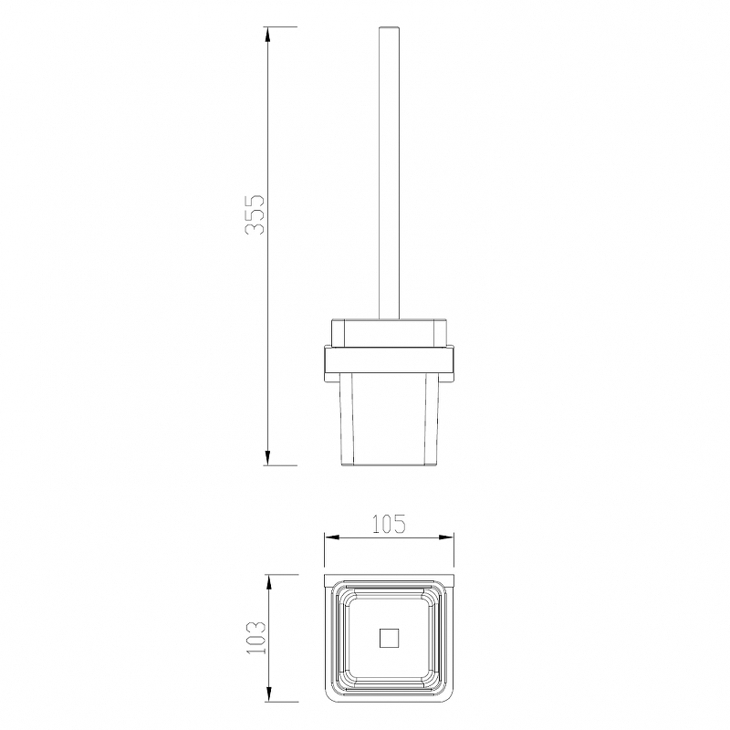 Ершик для унитаза Abber Westen хром AA1732 - 1