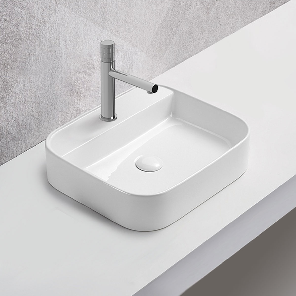 Накладная раковина Vincea 50х40 белая VBS-50550 - 1