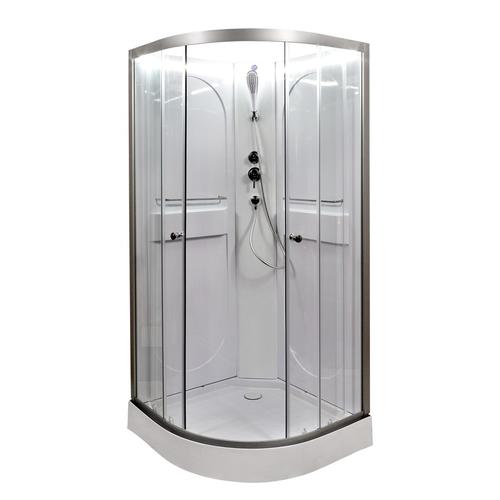 Душевая кабина Deto L 100х100 с подсветкой, хром  L601NLED - 0