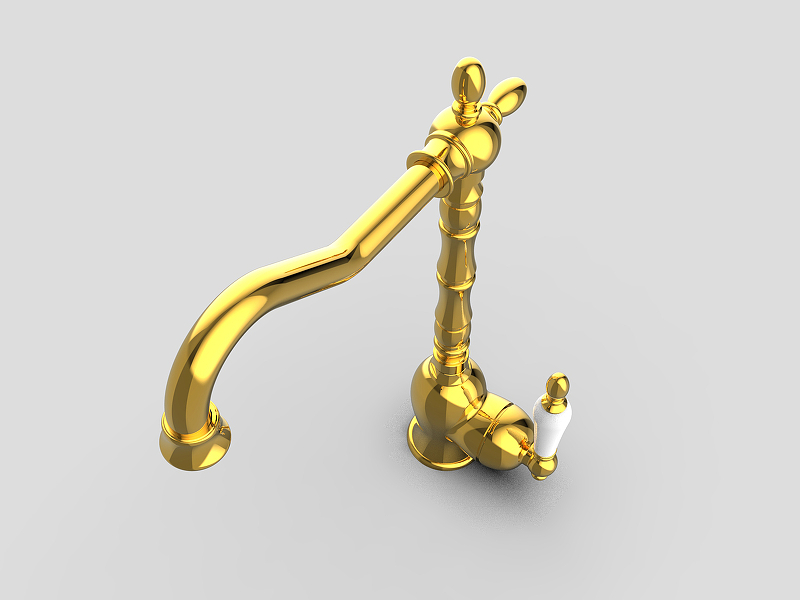 Смеситель для кухни GPD Retro золото MTE180-A - 7