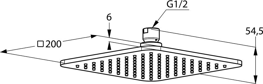 Верхний душ Kludi A-QA  6452005-00 - 2