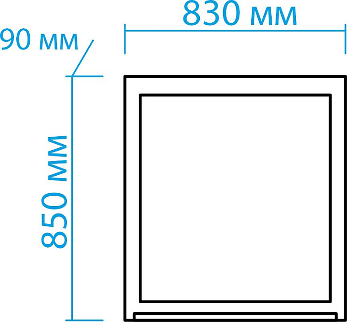 Зеркало Misty Шармель 80 белое с полкой Л-Шрм02080-011 - 1