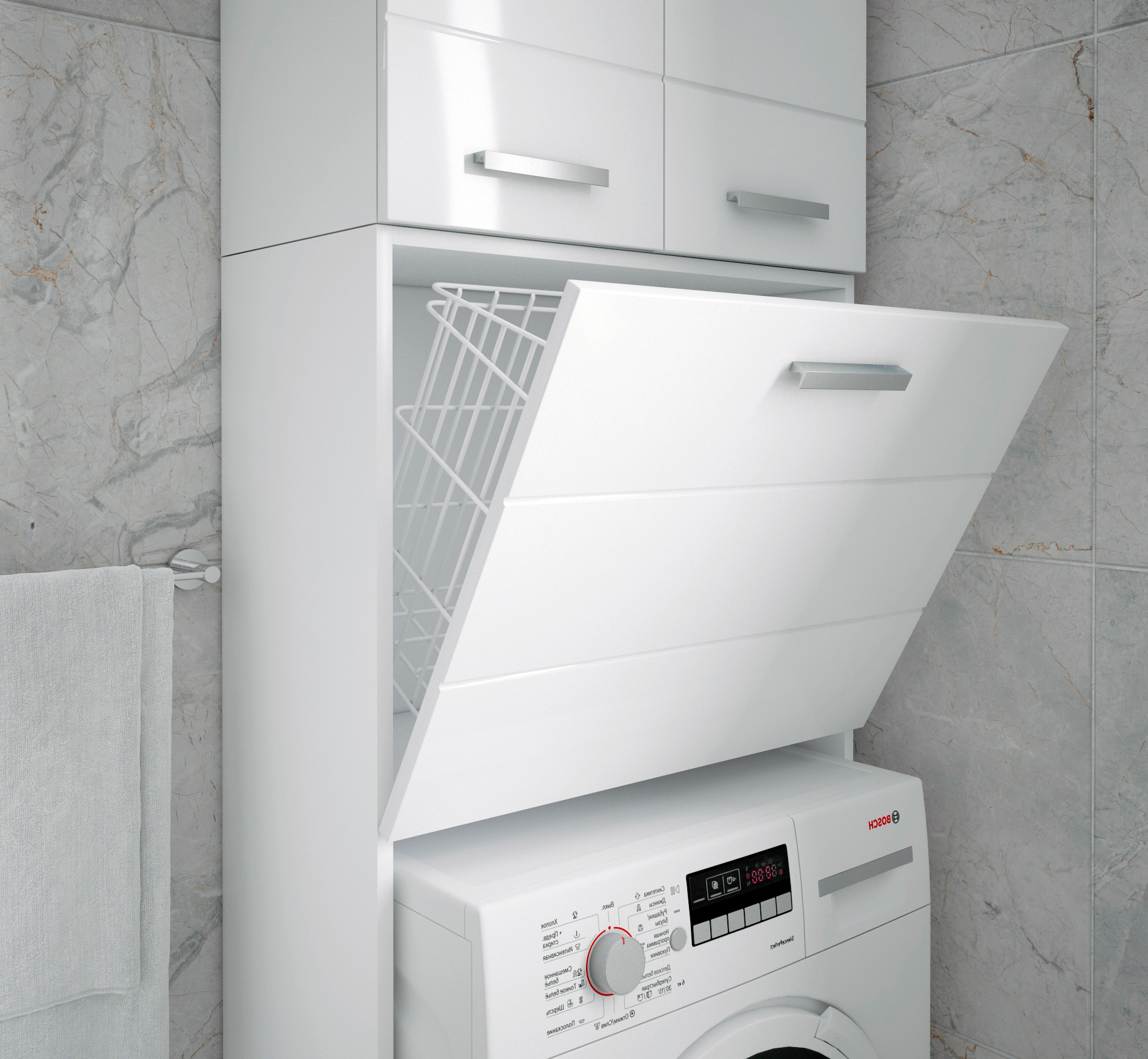 Шкаф Corozo Денвер с бельевой корзиной SP-00000562 - 6