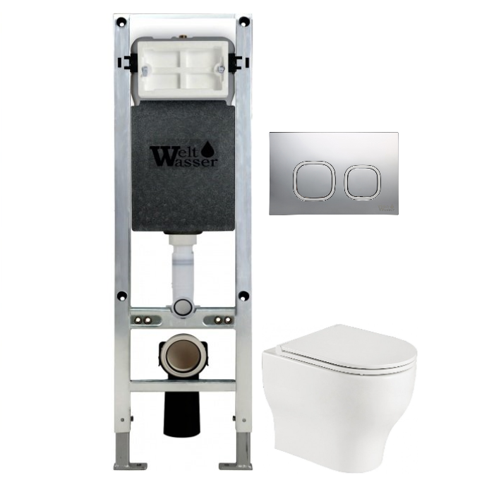 Комплект Weltwasser AMBERG 350 ST + ERLENBACH 004 GL-WT + AMBERG RD-MT CR  10000006507 - 0