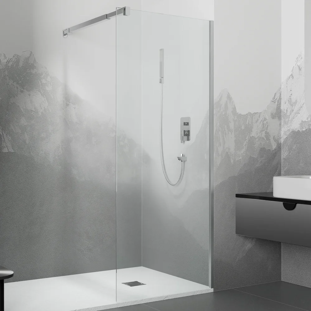 Душевая перегородка RGW Walk In WA-001 70х195 профиль хром стекло прозрачное 351000107-11 - 0