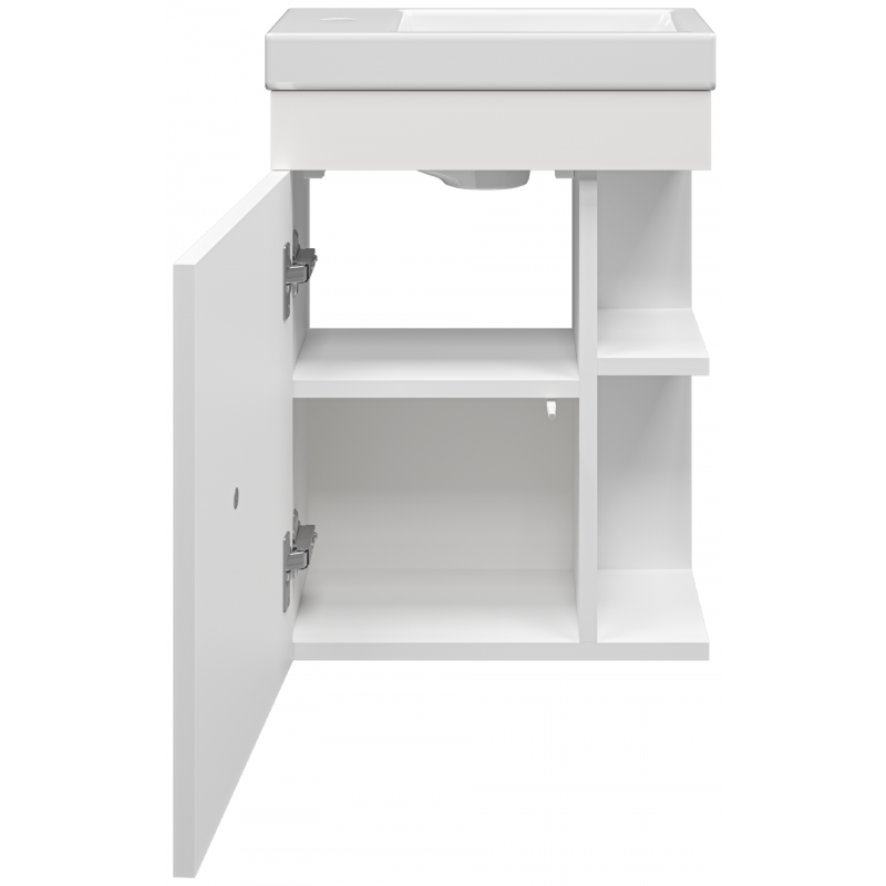 Тумба под раковину Misty Лира 40 белая глянцевая Пр-Лир06040-50 - 1